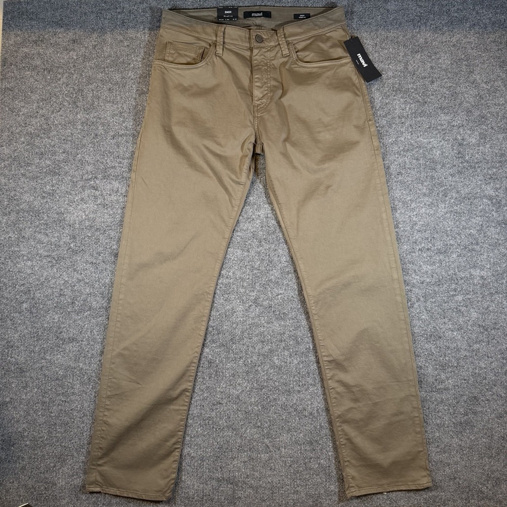 Mavi Jeans Zach Straight Leg Pants Mens 34 x 34 Dusty Olive Twill Chino